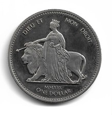British Virgin Isles - 2019 UNA AND THE LION - Dieu et Mon Droit - $1  Coin