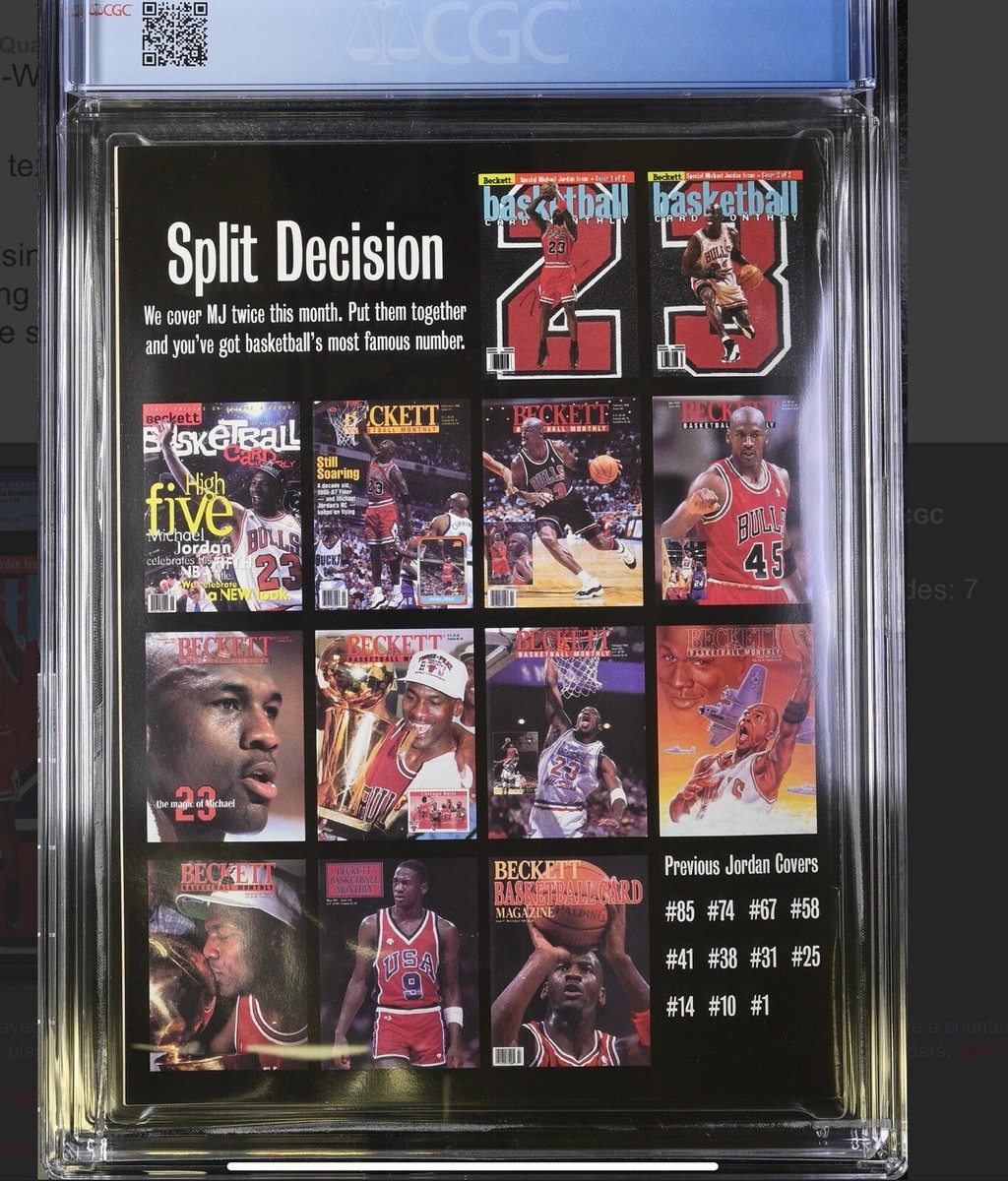 Michael Jordan Cover 1 Beckett Card Magazine Basketball Issue #96