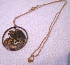 VINTAGE   JEWELRY WALKING LIBERTY COIN Neckla...
