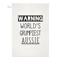 Warnung World's Grumpiest Australien Geschirrtuch SpüLlappen Best Lustig
