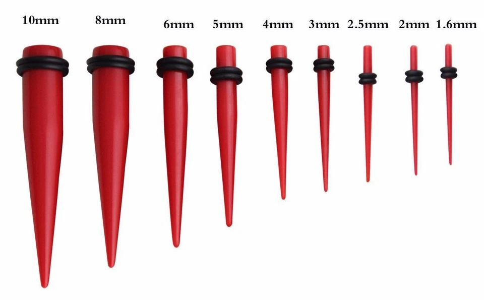 Juego de 5-9 piezas 1,6 mm-30 mm gran tamaño calibre pesado extensor tapón para los oídos Foto 4 de 4