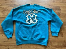 Vintage 90s Mossimo Sweatshirt Large Blue Made In USA Skateboard Good Shape 