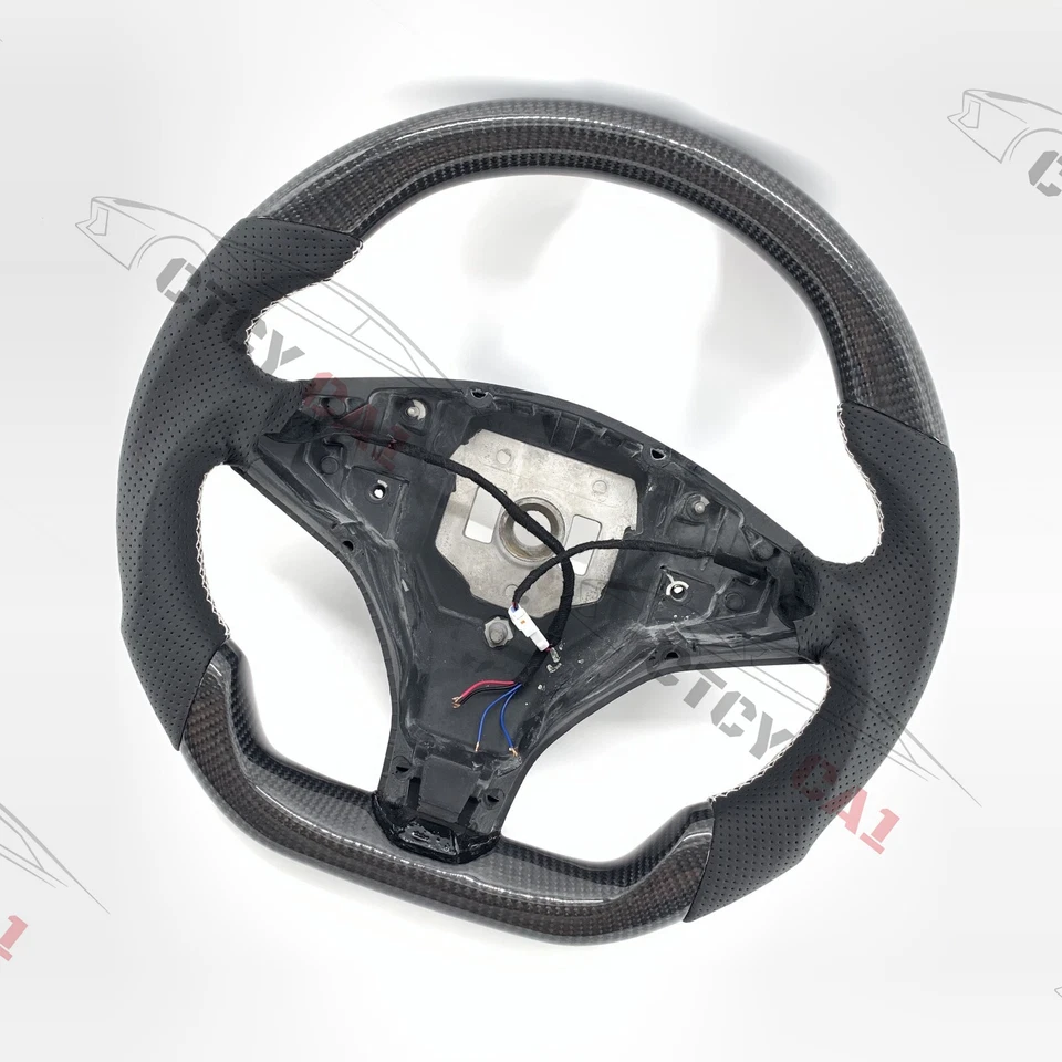 Volante de fibra de carbono personalizado para Tesla Model S 2012-2021 Model X 2016-2020 Foto 2 de 4