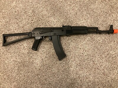 LCT Stamped Steel LCKS74M AK EBB AEG Rifle with Steel Folding Stock Bundle