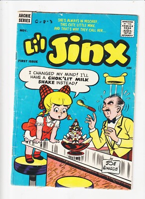 Li'l Jinx #1 1956 Archie-Joe Edwards -SCARCE GOLDEN Age Comic The Water Works