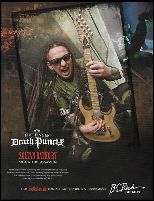 Five Finger Death Punch Zoltan Bathory B.C. Rich Signature Assassin guitar ad