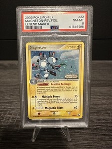 Pokémon TCG Magneton EX Legend Maker 22/92 Reverse Holo Rare PSA 8