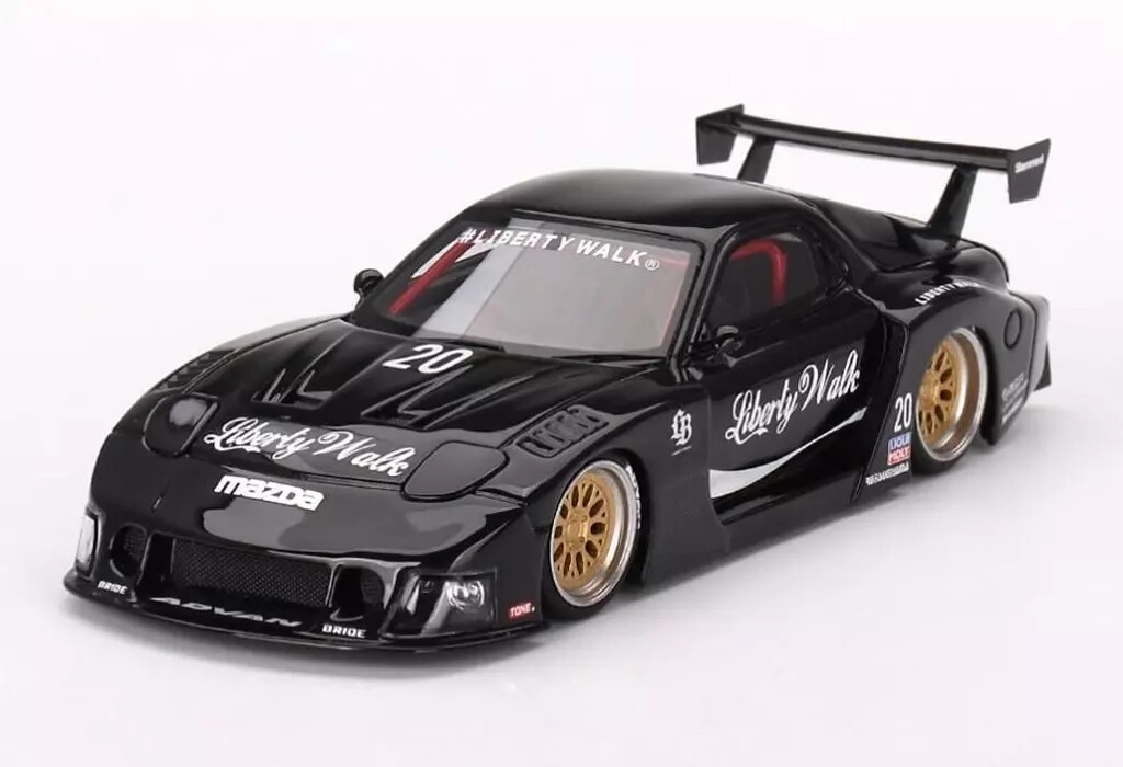Mini Car 1/43 Mazda Rx-7 Lb-Super Silhouette Liberty Walk Right Handle Black