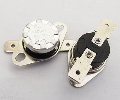 50x Thermostat Bimetal Disc Temperature Switch KSD301 Normal Close N.C. 10A 250V