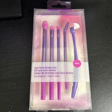 Real-Techniques Eye Love Drama Makeup Brush Kit- 5pc for,shadow/liner/lash 4262