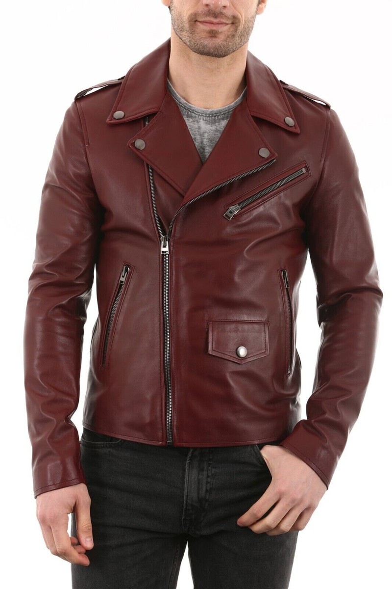 Schott Nyc Leather Jacket Perfecto Sud Express Burgundy Leather