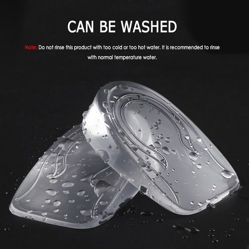 1-3cm Silicone Gel Height Increase Shoe Insoles Taller Lift Up Heel Insert Pad - Picture 2 of 11