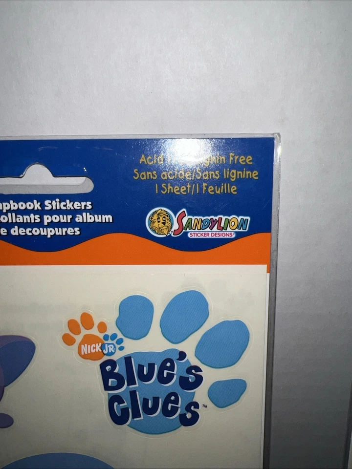 Juego de 2 pegatinas vintage Sandylion Blues Clues 2003 selladas Foto 2 de 4