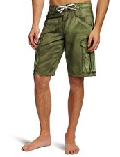 Bench Carlo Mens Swimm Faux Cargo Sublimation Print Green Boardshorts Beach NWT