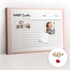 Listing image for Cork Pin Notice Board 3 types of Pins to choose 60x40 cm - Habit tracker
