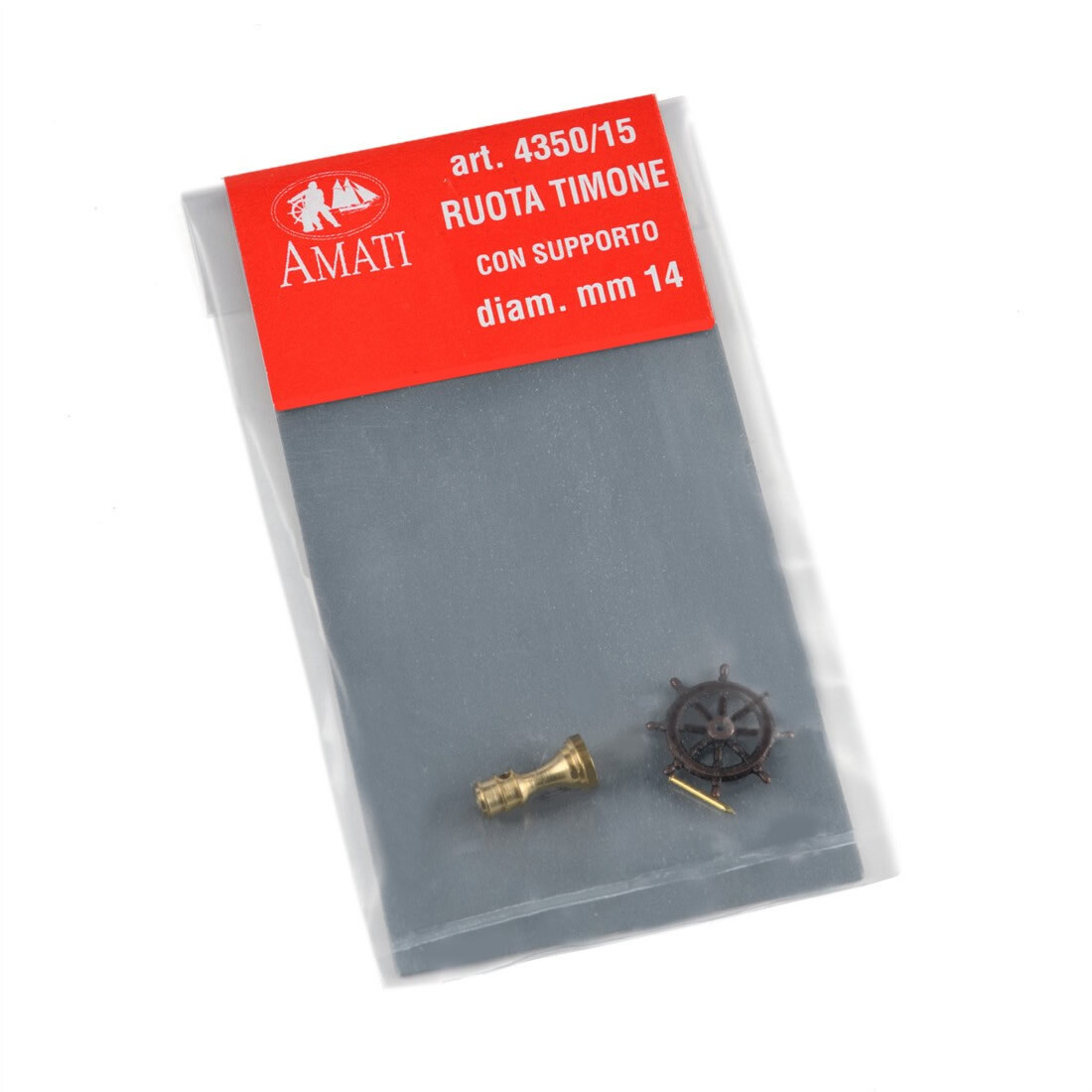 Ruote timone in metallo 14 mm Amati per modellismo