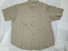 Mens shirt Tan Jerzees Big & Tall small 3XL 4XL 5XL Work uniform cotton NEW