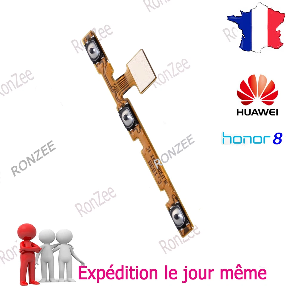 ✅ Nappe Bouton Power Allumage Volume Pour Huawei Honor 8 / 8 Lite / 8X /8X Max ✅