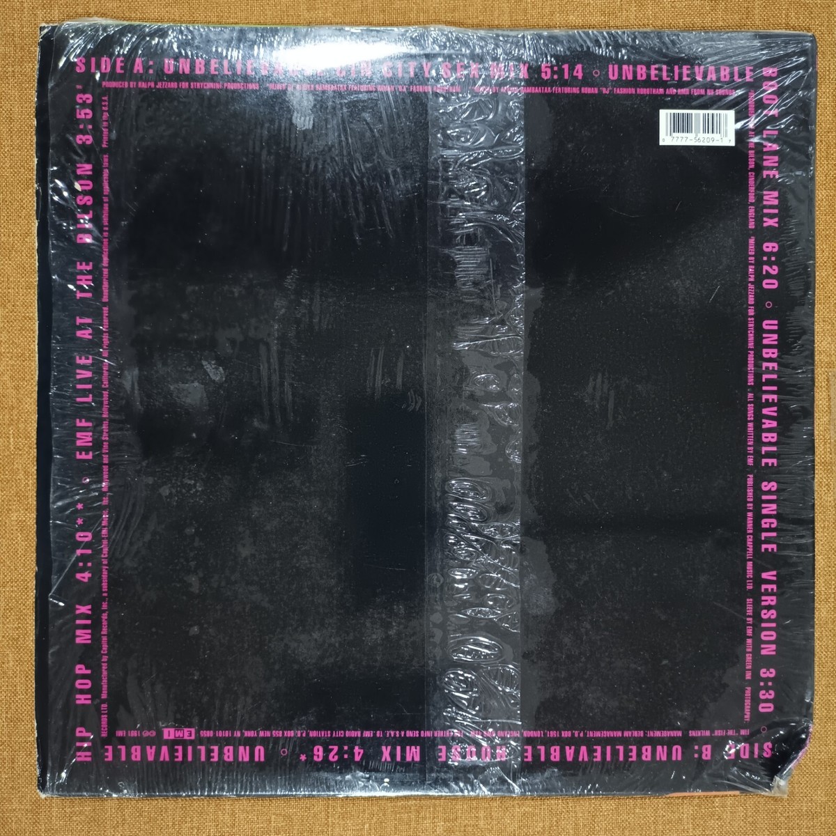 EMF – Unbelievable Remix [1991] Vinyl LP Alternative Rock Big Beat