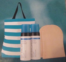 ST TROPEZ READY-SET-SPRING KIT 2 BRONZING MOUSSE 2 APPLICATOR MITT 1 BEACH BAG