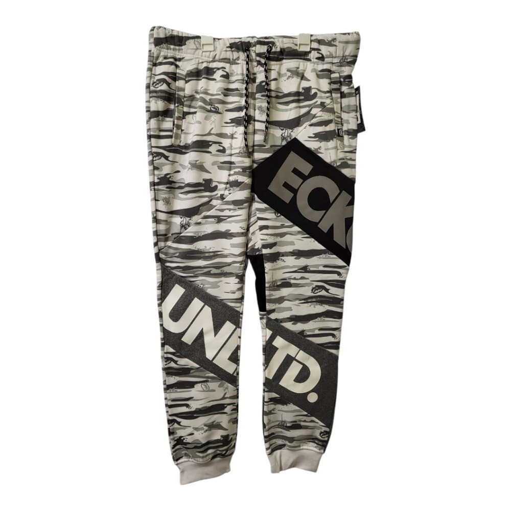 Ecko Unltd Men's Jogger Pants White Camo Elastic Size XL NWT