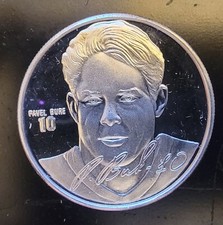Pavel Bure NHL Canucks Panthers Hockey Rare-999 Silver 1 Oz Ounce Art Round Coin 104.99 per troy oz