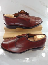 ALLEN EDMONDS NIB 'FAIRGATE TAN CALFSKIN LEATHER CAP TOE 9 EEE $425.00!