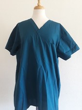 Life Women's Turquoise Scrub Top Sz L