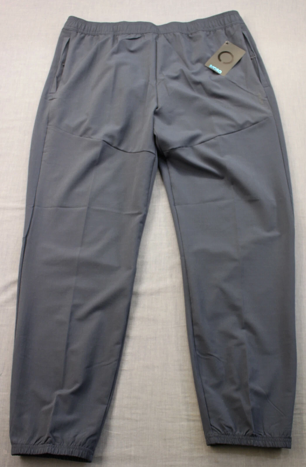 Skorq Mens Slate Gray Zip Pocket Reflective Quick Dry Jogger Pants NWT XL 36-40