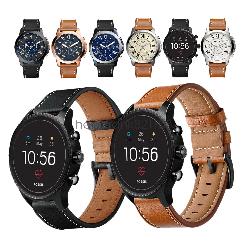 For Fossil Watch Band 18mm 20mm 22mm Classic Genuine Leather Wristwatch Strap