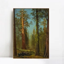 Framed Canvas Giclee Print Forest#137 by Albert Bierstadt Wall Art Home Decor