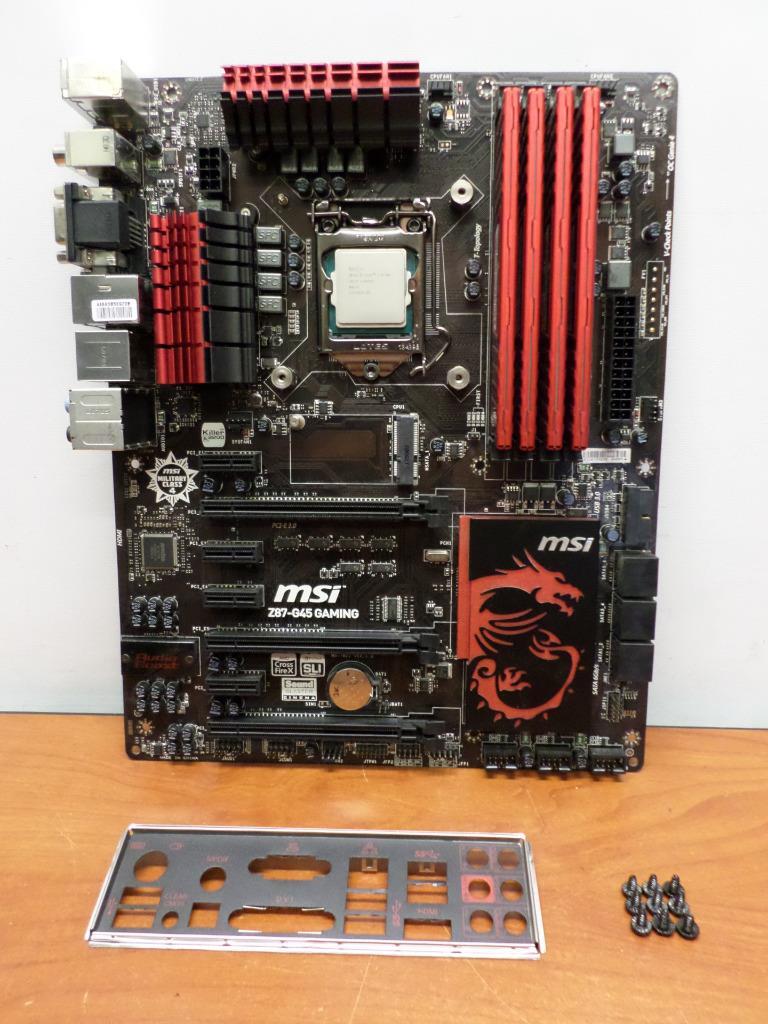 MSI Z87-G45 GAMING MOTHERBOARD i7-4770K CPU 32GB DDR3