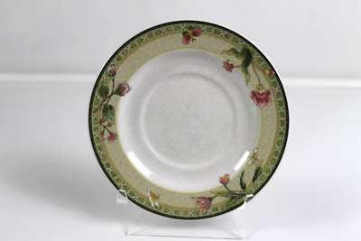 STUDIO NOVA SWEET HARVEST SAUCER 6-5/8'' D FRUIT GEOMETRIC BAND Y2260