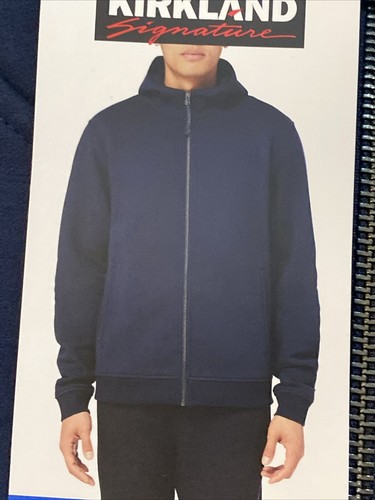 Kirkland Signature Men’s Full Zip Hoodie, Blue, Size L - Picture 2 of 4