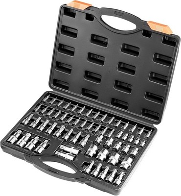 Torx Bit Socket and External Torx Socket Set, 60-Piece T6-T70, TT6-TT70, TP8...