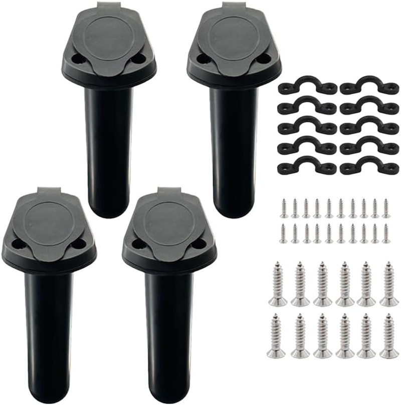Fishing Rod Holders - Flush Mount Boat Accessories With Caps