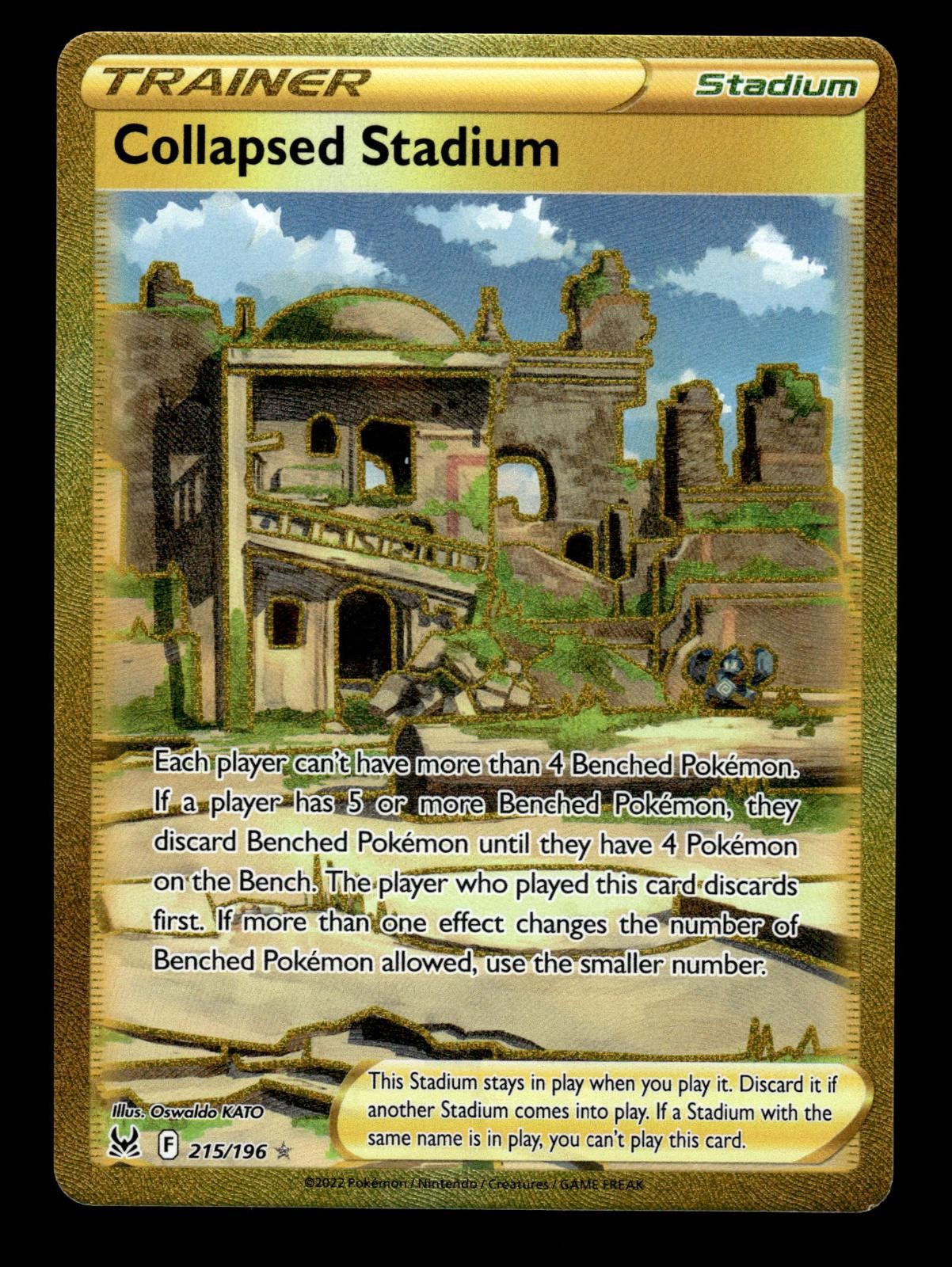 Collapsed Stadium 215/196 Secret Rare Lost Origin Pokemon Holo Near Mint