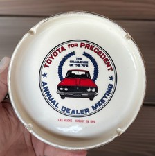 Vintage Las Vegas 1970 Toyota Dealer Meeting Ashtray / Huge! 6 3/4”