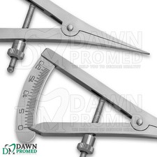 Castroviejo Caliper Straight 3.5 Small Bone Mapping 0-20mm Scale Dental