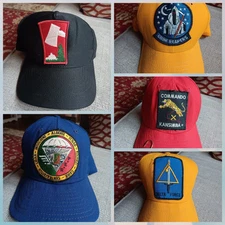 Estate Lot Vtg Military Patch Hats Special Forces Delta Mercenary Foreign Legion