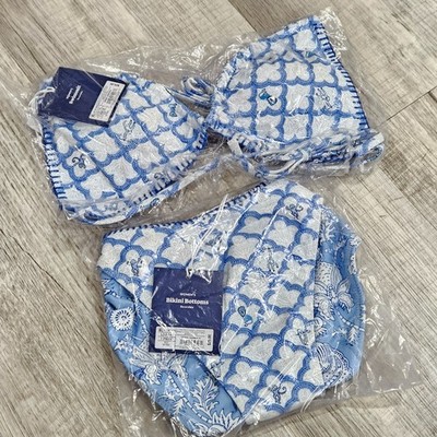 IN HAND   Roller Rabbit X Target Reversible Bikini Geo Trellis/Floral FULL SET
