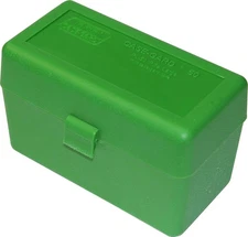 MTM 50 Round Flip-Top Rifle Ammo Box 270 Win 280 Rem 30-06 Green 