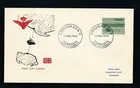D455902 Denmark FDC Bird Flight Line Railroad 1963