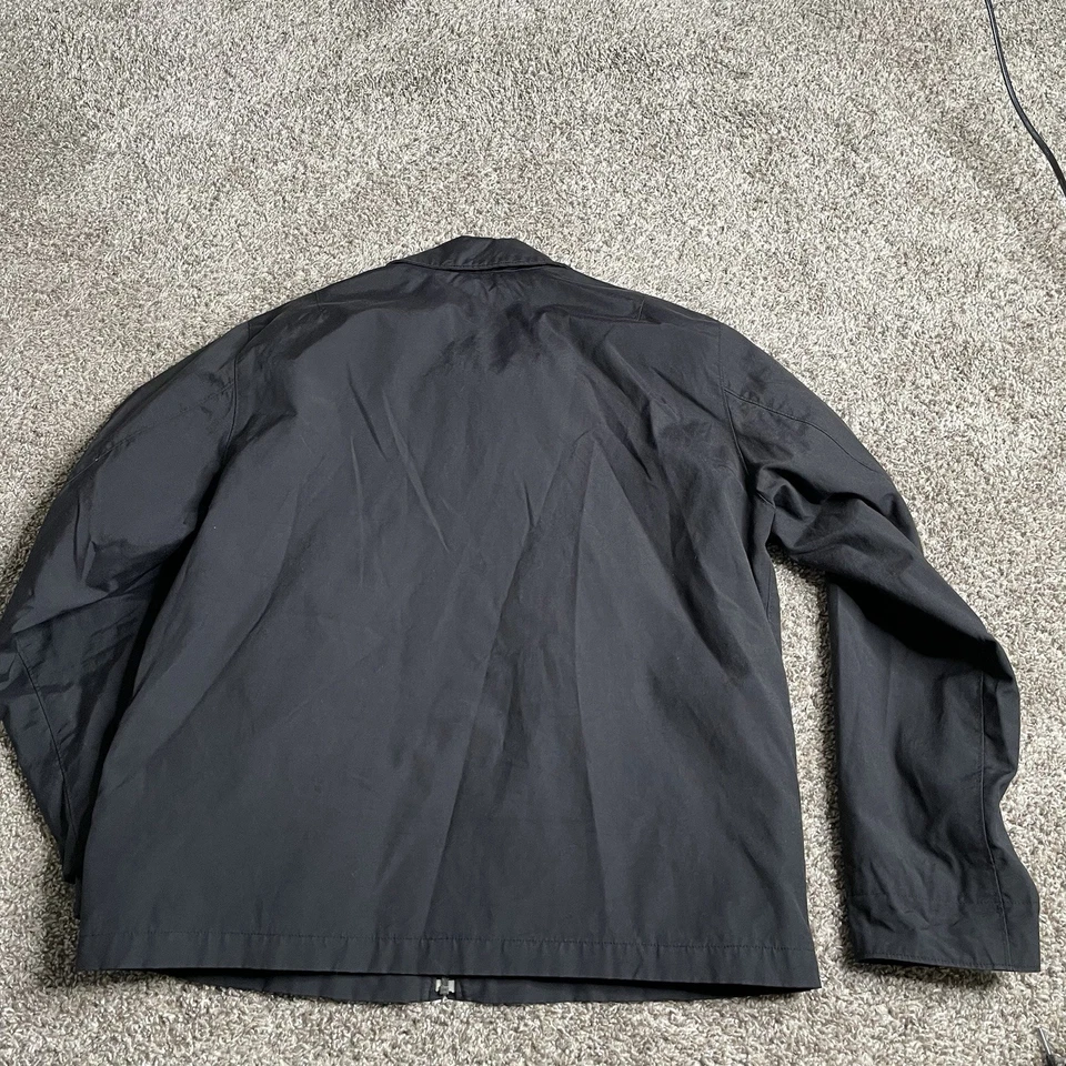 Chaqueta Gap Bi Swing Para Hombres Grande Negra Cremallera Completa Abrigo Ropa de Trabajo Utilidad Lona Y2K Foto 3 de 4