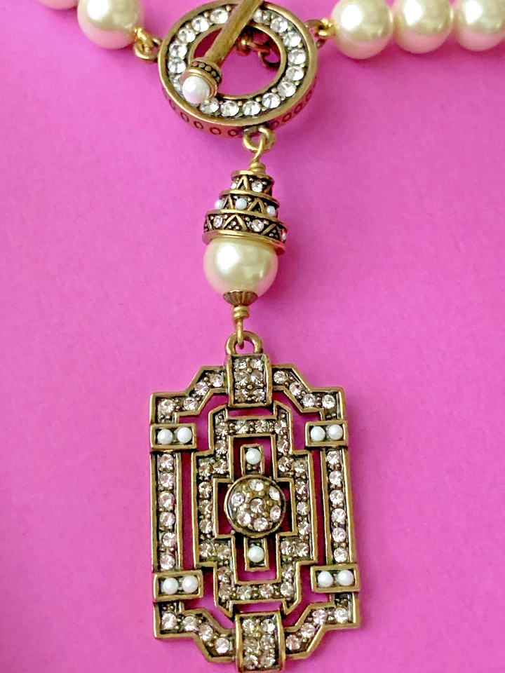 Collar HEIDI DAUS Marfil Perla Cristal Swarovski Edición Clásica Palanca Cuentas Foto 4 de 4