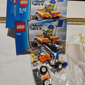 LEGO City Coast Guard Set 7736 Coast Guard Quad Bike 100% COMPLETE ATV