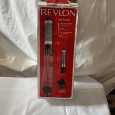 New, open box Revlon 1200W 2 brush Style Curl Volumize hot air kit, red