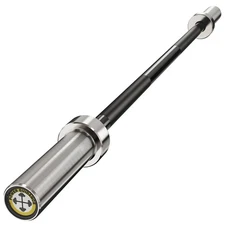 Chrome Olympic Barbell Bar, Weight Bar for lifting, Hip Thrusts, Universal St...