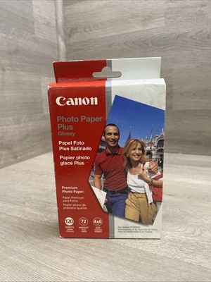 Canon Photo Paper Plus Glossy 120 sheets 4x6 inches 72lbs High Gloss For Inkjet