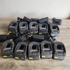 Lot of 10 Ryobi ONE P118B 18V Lithium Battery Chargers